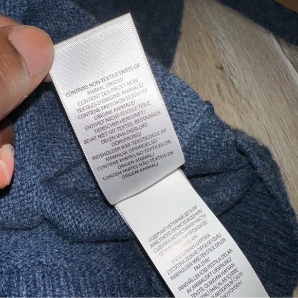 Polo Ralph Lauren Men’s Mallard Duck Wool Suede Elbow Patch’s Sweater Large Blue - Picture 8 of 14